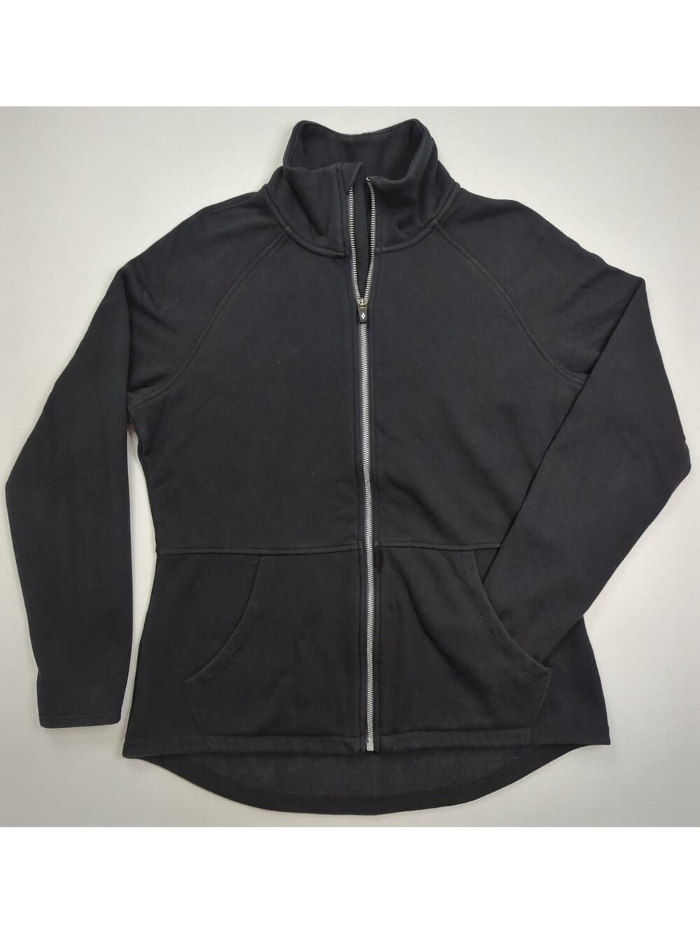 SKECHERS Black Full Zip Athletic Sweatshirt Jacket High Neck Women's size L